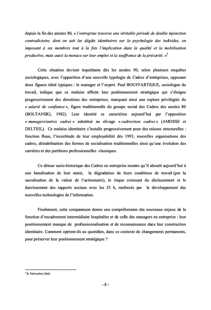 Le management stratégique des cadres hospitaliers en mutation