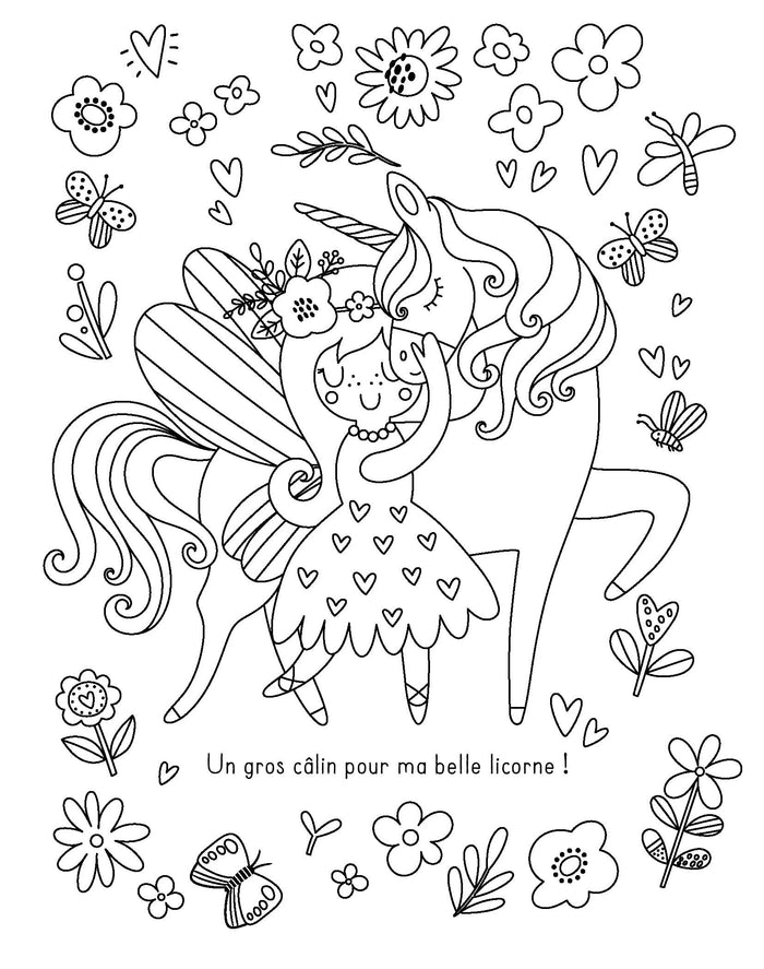 Fées et Licornes - Mes planches d'artiste à colorier