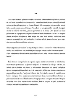 L'ethique en finance