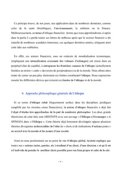 L'ethique en finance