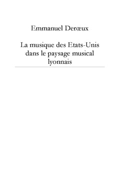 La musique des Etats-Unis dans le paysage musical lyonnais
