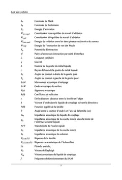Etude de l'adhesion dans les systemes metaux liquides/ceramiques