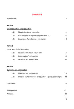 E reputation d'une entreprise