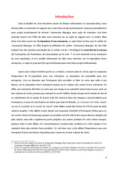 E reputation d'une entreprise
