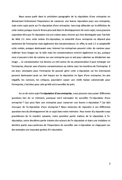 E reputation d'une entreprise