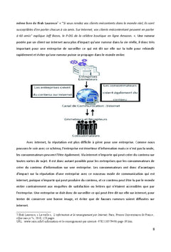 E reputation d'une entreprise