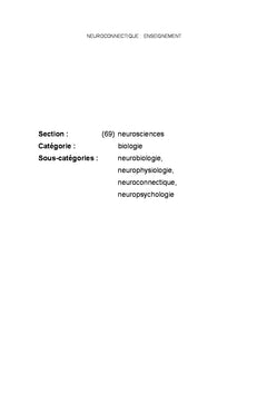 Neuroconnectique: enseignement