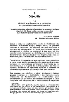 Neuroconnectique: enseignement