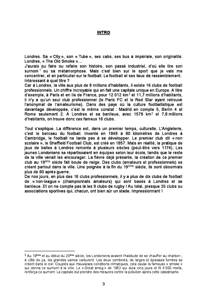 A Londres Des stades