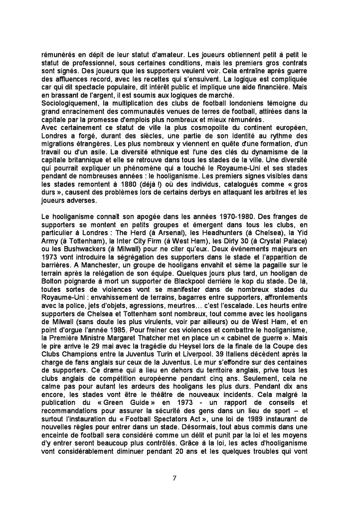 A Londres Des stades