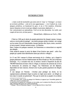 Le « droit au retour » des refugies palestiniens