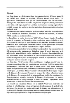 Etude des structures planaires à couplage capacitif
