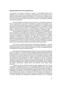 Etude des styles de management au Burkina Faso et au Senegal