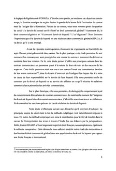 Le devoir de loyauté en droit commercial général OHADA