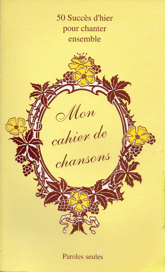 Mon cahier de chansons