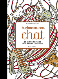A chacun son chat: 20 cartes postales détachables à colorier