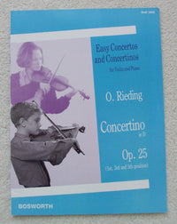 OSKAR RIEDING: CONCERTINO FOR VIOLIN AND PIANO IN D OP.25