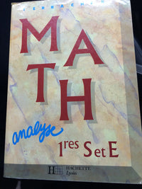 Mathématiques 1ères S/E. Analyse