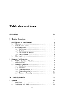 Introduction au Calcul Formel