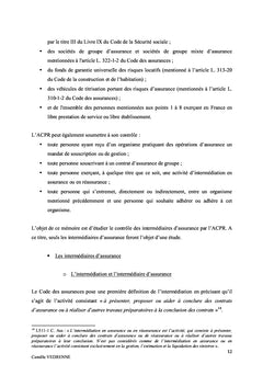 Le controle des intermediaires d'assurance par l'ACPR
