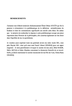 La définition aristotélicienne du bonheur