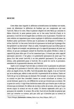 La définition aristotélicienne du bonheur