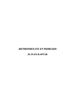 Méthotrexate et psoriasis