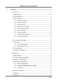 Méthotrexate et psoriasis