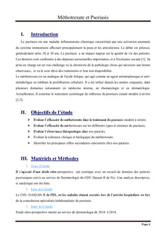 Méthotrexate et psoriasis