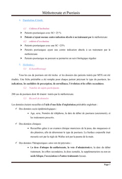 Méthotrexate et psoriasis