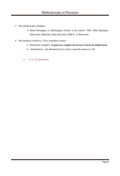 Méthotrexate et psoriasis