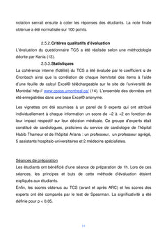 Interet des seances d'apprentissage du raisonnement clinique