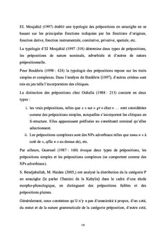 Analyse syntaxique de la préposition en amazigh
