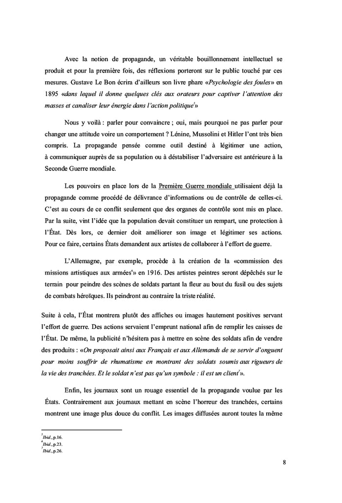 De la propagande de guerre A la communication de persuasion actuelle