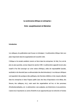 La controverse éthique en entreprise