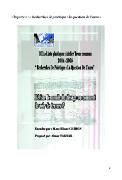 Reviser le tissage ou comment le voir de travers?
