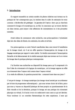 Reviser le tissage ou comment le voir de travers?