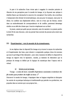 Reviser le tissage ou comment le voir de travers?