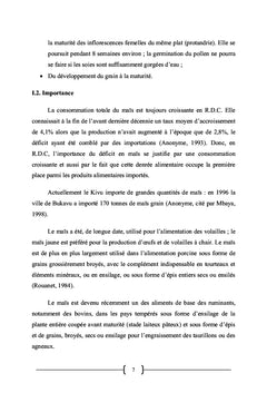 Essai d'introduction de 4 Variétés exotiques de Maïs à Murhesa