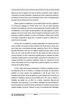 Le Cambodge vers l'intégration de l'ASEAN