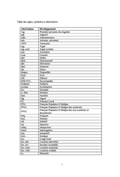Dictionnaire du français populaire d'Abidjan