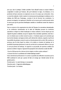 L'Education des enfants déficients mentaux au Niger