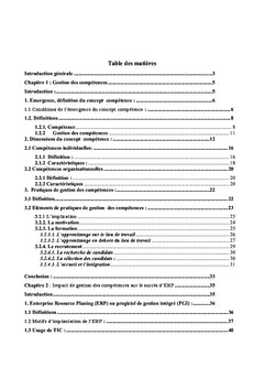 Gestion des compétences et succès d'ERP