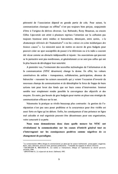 NTIC et causes d'interet general: opportunites ou menaces?