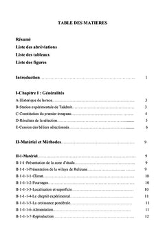 Etude phenotypique d'une population ovine algerienne "Taadmit"