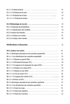 Etude phenotypique d'une population ovine algerienne "Taadmit"