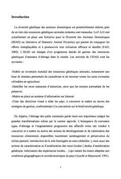 Etude phenotypique d'une population ovine algerienne "Taadmit"