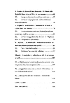 Les matériaux à mémoire de forme et la régénération de l'objet design