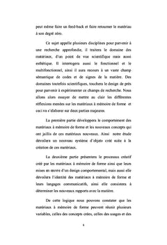 Les matériaux à mémoire de forme et la régénération de l'objet design