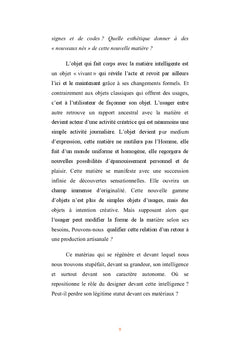Les matériaux à mémoire de forme et la régénération de l'objet design